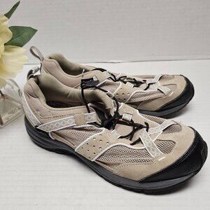 Lands End Womens Trekker Sports Water Shoes 359582 Low Top Bungee Mesh Tan 9B